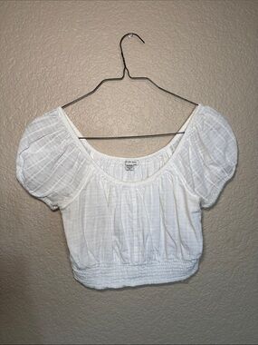 American Eagle Linen Crop Top